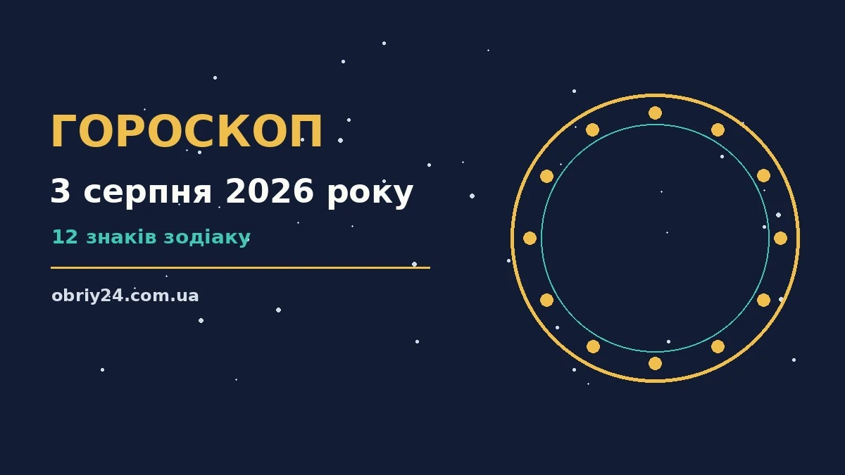 Зоряний гороскоп на 3 серпня 2026 року для всіх знаків Зодіаку