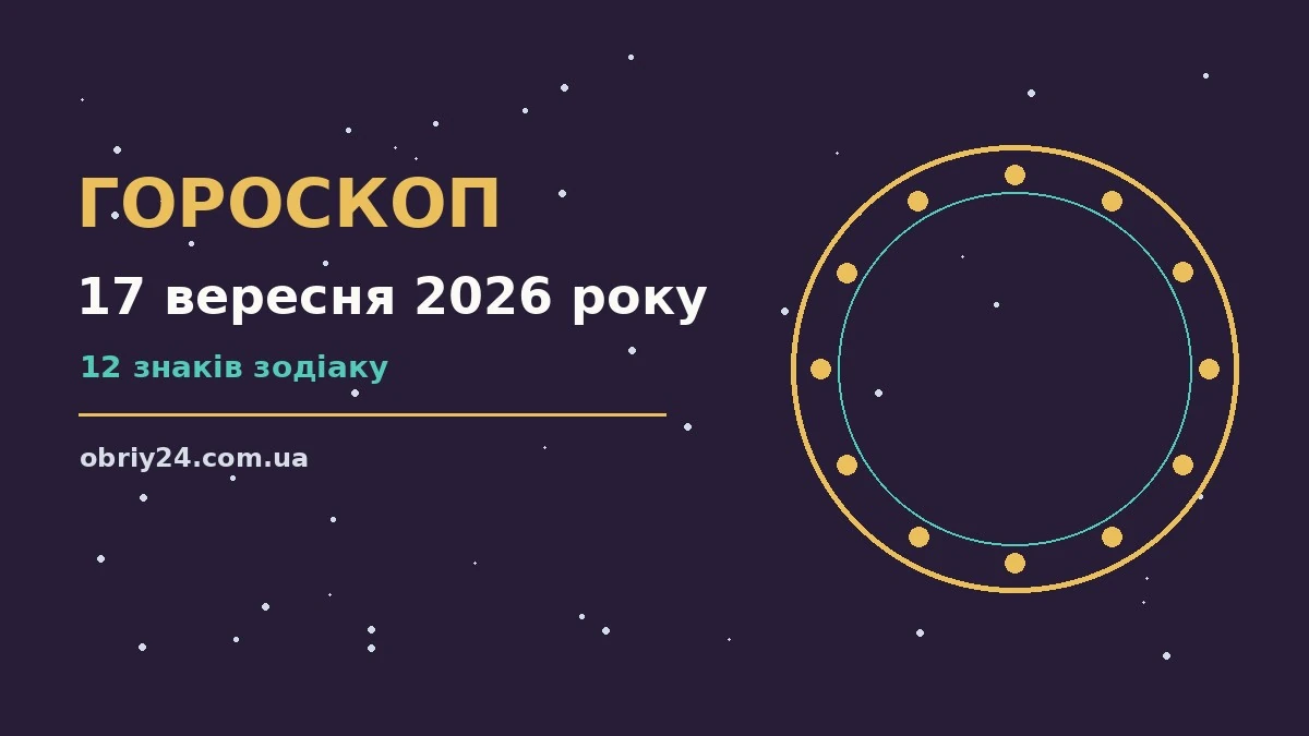 Гороскоп на 17 вересня 2026 року: що підготували зорі про фінанси та особисте життя