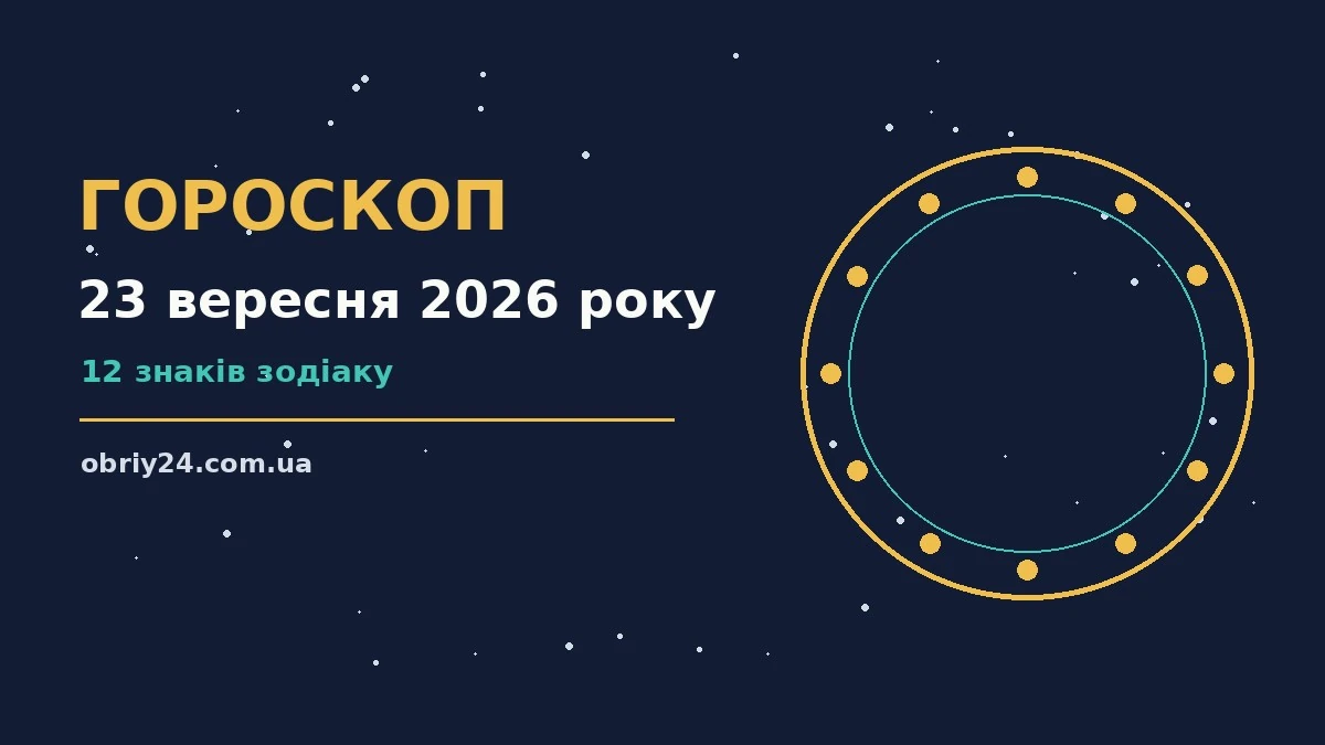 Гороскоп на 23 вересня 2026 року: що підготували зорі про фінанси та особисте життя