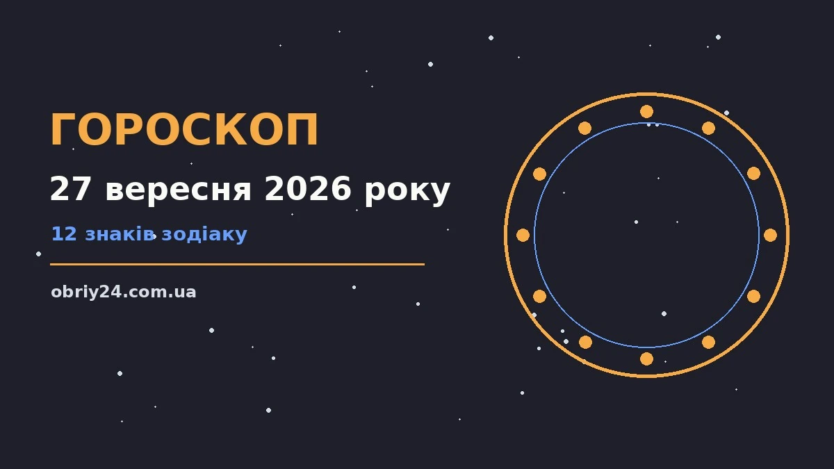 Гороскоп на 27 вересня 2026 року: що підготували зорі про фінанси та особисте життя