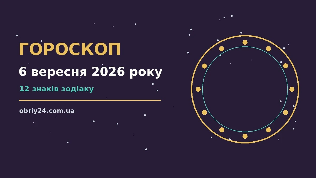Недільний гороскоп на 6 вересня 2026 року: фінанси, особисте життя і корисні звички