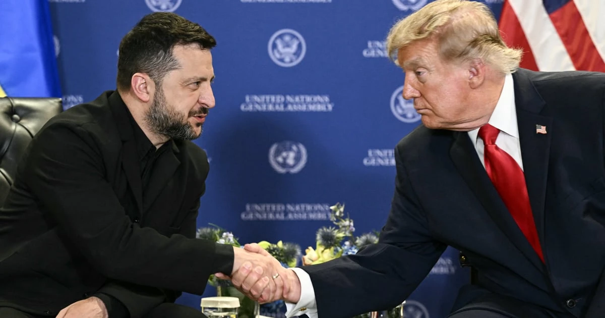 Президенти Зеленський і Трамп під час зустрічі на полях Генасамблеї ООН у Нью-Йорку 22 вересня