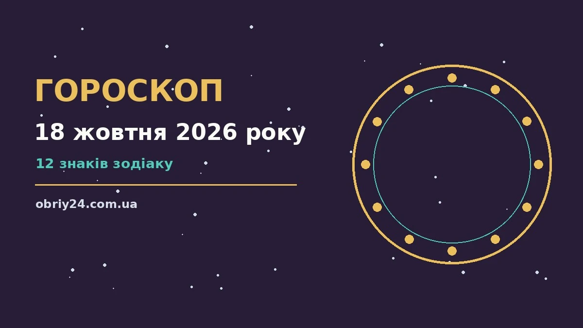 Гороскоп на 18 жовтня 2026 року: що підготували зорі про фінанси та особисте життя